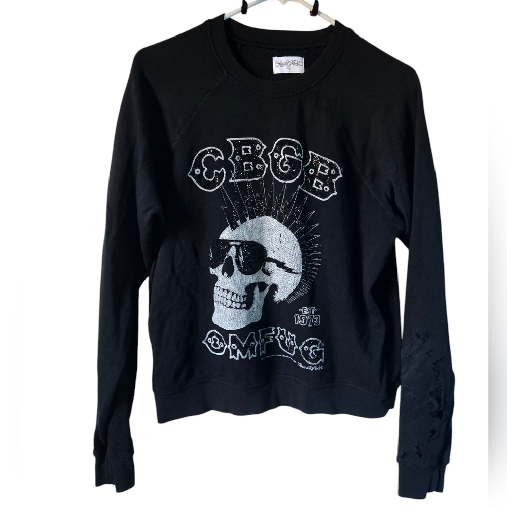 NWOT Lauren Moshi Crystal Anela CBGB sweatshirt - Picture 6 of 15